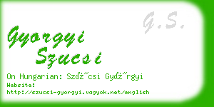 gyorgyi szucsi business card